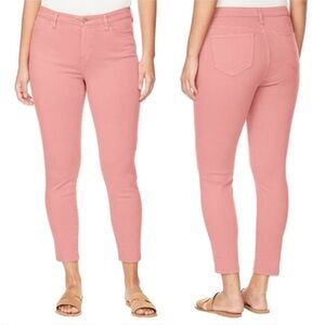 Buffalo David Bitton Ladies AUBREY stretch ankle grazer pink jeans size 8